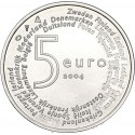 HOLANDA 5 EUROS 2004 AMPLIACION DE EUROPA KM.252 MONEDA DE PLATA SC Netherlands 0,37 ONZAS