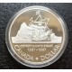 CANADA 1 DOLAR 1987 BARCO ANTIGUO DETROIT DAVIS STRAIT 1587 KM.154 MONEDA DE PLATA PROOF + CÁPSULA
