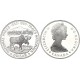 @ESTUCHE y CERTIFICADO@ CANADA 1 DOLAR 1985 ALCE NATIONAL PARKS 1885 KM.143 MONEDA DE PLATA PROOF Dollar silver