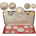 1975 BAHAMAS ESTUCHE OFICIAL 9 coins Silver Proof Mint Set incluye 50 CENTIMOS PLATA y 1+2+5 DOLARES PLATA 2,87 Onzas