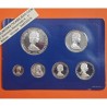 . 6 monedas x 1977 ISLAS VIRGENES ESTUCHE DE PLATA ISABEL II BRITISH VIRGIN ISLANDS 1977 ROYAL SILVER JUBILEE