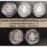 1,05 ONZAS x MEDALLA FNMT HISTORIA DE LA PESETA ESPAÑA 20 CENTIMOS 1870 + 50 CENTIMOS 1869 1880 1892 + 5 PESETAS 1871 PLATA