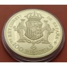 1,30 ONZAS x MEDALLA FNMT HISTORIA DE LA PESETA ESPAÑA 100 PESETAS 1897 ALFONSO XIII PLATA BAÑO DE ORO 44 gramos 925 mls