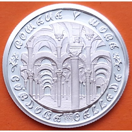 . 0,42 Onzas x CORDOBA MONEDA MEDALLA DE PLATA PURA 999 CIUDAD DE LOS CALIFAS 13,20 gramos ESPAÑA 1980
