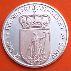 . 0,42 Onzas x GIJÓN MEDALLA DE PLATA PURA 999 FUNDADA EL AÑO 29 ANTES DE CRISTO 13,20 gramos ESPAÑA 1980