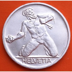 @RARA@ SUIZA 5 FRANCOS 1944 B BATALLA DE SANT JAKOB KM.45 MONEDA DE PLATA EBC + IMPERFECCIONES Switzerland silver WWII