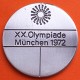 ** 1,13 ONZAS de PLATA PURA 999 ** MEDALLA OLIMPIADA de MUNICH 1972 AROS OLÍMPICOS y LOGO 40 mm