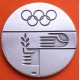 ** 1,13 ONZAS de PLATA PURA 999 ** MEDALLA OLIMPIADA de MUNICH 1972 AROS OLÍMPICOS y LOGO 40 mm