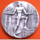 ** 1,05 ONZAS de PLATA PURA 999 ** MEDALLA OLIMPIADA de BERLIN 1936 ÁGUILA NAZI y ATLETA 40 mm