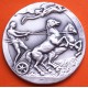 ** 1,06 ONZAS de PLATA PURA 999 ** MEDALLA OLIMPIADA de AMBERES 1920 ATLETAS y BIGA ROMANA 40 mm