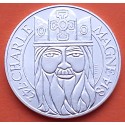 FRANCIA 100 FRANCOS 1990 REY CARLOMAGNO KM.982 MONEDA DE PLATA SC + IMPERFECCIONES France 100 Francs silver