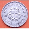INGLATERRA 3 PENIQUES 1940 KING GEORGIUS VI KM.848 MONEDA DE PLATA MBC UK 3 Pence silver