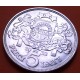 LETONIA 5 LATI 1932 DAMA y ESCUDO KM.9 MONEDA DE PLATA EBC- @ESCASA@ Latvia Latvijas Republik silver