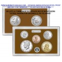 2021 UNITED STATES MINT PROOF SET @NICKEL@ Estados Unidos 1+5+10 Cts. + 2x 25 CENTAVOS + 1/2 DOLAR + 1 DOLAR 2021