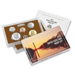 2021 UNITED STATES MINT PROOF SET @NICKEL@ Estados Unidos 1+5+10 Cts. + 2x 25 CENTAVOS + 1/2 DOLAR + 1 DOLAR 2021