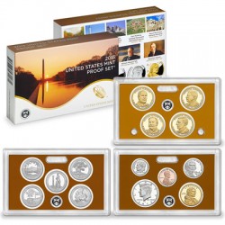 2013 UNITED STATES MINT PROOF SET @NICKEL@ 14 COINS ESTADOS UNIDOS 1+5+10+10+25 CENTAVOS + 1/2 DOLAR 2013 + 1 DOLAR 2013