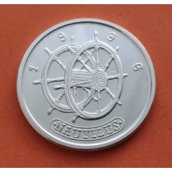 . 1 moneda + CÁPSULA x ESPAÑA 1 ECU 1996 LA MARINA ESPAÑOLA BARCO NAUTILUS y TIMON MONEDA DE PLATA NO ESTUCHE FNMT 0,20 ONZAS