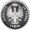 . 1 moneda + CÁPSULA x ESPAÑA 1 EURO 1998 EMBLEMA DEL EJERCITO DE TIERRA LAUREADA PLATA NO ESTUCHE FNMT 0,20 ONZAS