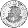 . 1,60 Onzas x ESPAÑA 5000 PESETAS 1989 CARABELA 1ª Serie V CENTENARIO MONEDA DE PLATA FDC SC NO ESTUCHE FNMT