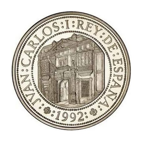 . 1,60 Onzas x ESPAÑA 5000 PESE.TAS 1992 ARCHIVO DE INDIAS V CENTENARIO MONEDA DE PLATA FDC SC @SI CÁPSULA@ NO ESTUCHE