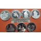 . 10 ONZAS de PLATA PURA x España 5 ECU 1989+1990+1991+1992+1993+1994 y 5 EUROS 1997+1998