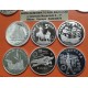 . 10 ONZAS de PLATA PURA x España 5 ECU 1989+1990+1991+1992+1993+1994 y 5 EUROS 1997+1998