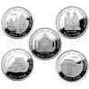 . 5 Monedas + CÁPSULAS x ESPAÑA 2000 PESETAS 1996 UNESCO NO ESTUCHE FNMT 4 ONZAS de PLATA PURA 