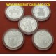 . 5 Monedas + CÁPSULAS x ESPAÑA 2000 PESETAS 1997 UNESCO NO ESTUCHE FNMT 4 ONZAS de PLATA PURA