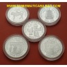 . 5 Monedas + CÁPSULAS x ESPAÑA 2000 PESETAS 1997 UNESCO NO ESTUCHE FNMT 4 ONZAS de PLATA PURA