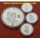 . 4 monedas + CÁPSULAS x España 2000 PESETAS 1998 + 10000 PESETAS 1998 CASA DE BORBÓN Serie 2ª BORBONES FNMT PLATA 7,40 ONZAS
