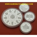 . 4 monedas + CÁPSULAS x España 2000 PESETAS 1998 + 10000 PESETAS 1998 CASA DE BORBÓN Serie 2ª BORBONES FNMT PLATA 7,40 ONZAS