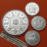 . 4 monedas + CÁPSULAS x España 2000 PESETAS 1999 + 10000 PESETAS 1999 CASA DE BORBÓN Serie 3ª BORBONES FNMT PLATA 7,40 ONZAS