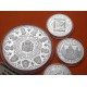 . 4 monedas + CÁPSULAS x España 2000 PESETAS 1999 + 10000 PESETAS 1999 CASA DE BORBÓN Serie 3ª BORBONES FNMT PLATA 7,40 ONZAS