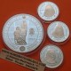 . 4 monedas + CÁPSULAS x España 2000 PESETAS 1997 + 10000 PESETAS 1997 CASA DE BORBÓN Serie 1ª BORBONES FNMT PLATA 7,40 ONZAS
