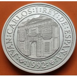 . 1,60 Onzas x ESPAÑA 5000 PESE.TAS 1992 ARCHIVO DE INDIAS V CENTENARIO MONEDA DE PLATA FDC SC @SI CÁPSULA@ NO ESTUCHE