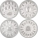 ** 20 ONZAS - 622 Gramos de PLATA PURA ** España V CENTENARIO 10000 PESETAS 1989+1990+1991+1992 NO ESTUCHE