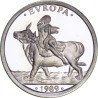 . 1 moneda + CÁPSULA x ESPAÑA 1 ECU 1989 EUROPA RAPTADA POR ZEUS MONEDA DE PLATA NO ESTUCHE FNMT 0,20 ONZAS