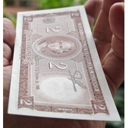 . @MUY RARO@ EL SALVADOR 2 COLONES 1974 IGLESIA COLONIAL DE PANCHIMALCO y CRISTOBAL COLON Pick 116.B BILLETE SC UNC BANKNOTE