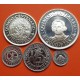 . 5 monedas + CÁPSULAS x España V CENTENARIO 100+200+500+1000+2000 PESETAS 1989 PLATA PROOF 1ª Serie 1,50 ONZAS NO ESTUCHE