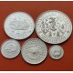 . 5 monedas + CÁPSULAS x España V CENTENARIO 100+200+500+1000+2000 PESETAS 1990 PLATA PROOF 2ª Serie 1,50 ONZAS NO ESTUCHE