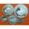 . 5 monedas + CÁPSULAS x España V CENTENARIO 100+200+500+1000+2000 PESETAS 1992 PLATA FDC 4ª Serie 1,50 ONZAS NO ESTUCHE