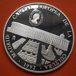 . 5 ONZAS de PLATA PURA x ESPAÑA 25 ECU 1992 MADRID CAPITAL CULTURAL MONEDA DE PLATA NO ESTUCHE FNMT 25 Ecus 1992