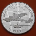 . 5 ONZAS DE PLATA PURA + CÁPSULA x España 25 EURO 1997 HOMENAJE A LA AVIACIÓN MONEDA NO ESTUCHE FNMT 25 Euros 1997