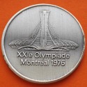 ** 1,07 ONZAS de PLATA PURA 999 ** MEDALLA OLIMPIADA de MONTREAL 1976 PABELLÓN OLÍMPICO 40 mm