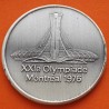 ** 1,07 ONZAS de PLATA PURA 999 ** MEDALLA OLIMPIADA de MONTREAL 1976 PABELLÓN OLÍMPICO 40 mm