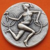 ** 1,09 ONZAS de PLATA PURA 999 ** MEDALLA OLIMPIADA de ROMA 1960 NIÑA CON ANTORCHA y AROS 40 mm