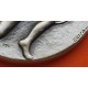 ** 1,09 ONZAS de PLATA PURA 999 ** MEDALLA OLIMPIADA de ROMA 1960 NIÑA CON ANTORCHA y AROS 40 mm