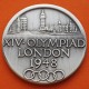 ** 1,12 ONZAS de PLATA PURA 999 ** MEDALLA OLIMPIADA de LONDRES 1948 VISTA DE LA CIUDAD y CUÁDRIGA ROMANA 40 mm