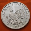. @OFERTA@ ESPAÑA 2000 PESETAS 1995 UROGALLO CULTURA y NATURALEZA 2ª Serie MONEDA DE PLATA FNMT Spain silver