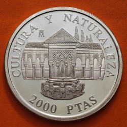 . @OFERTA@ ESPAÑA 2000 PESETAS 1995 PATIO DE LOS LEONES CULTURA y NATURALEZA 2ª Serie MONEDA DE PLATA FNMT Spain silver